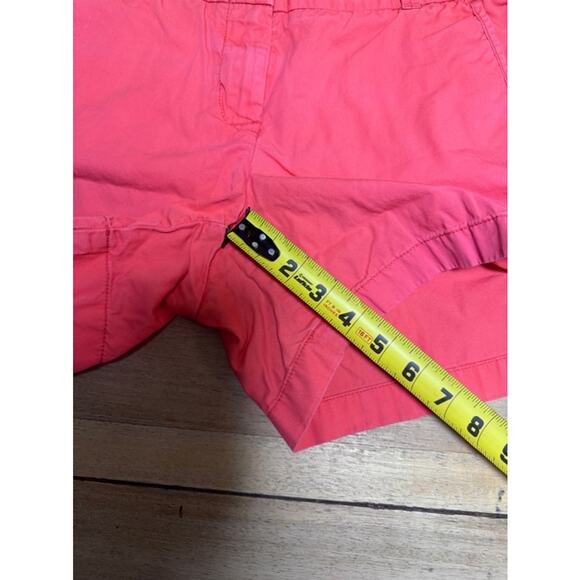 J Crew Broken In 100% Cotton Coral Chino Shorts Women’s Sz 4, Flat Front Beachy - Picture 6 of 9